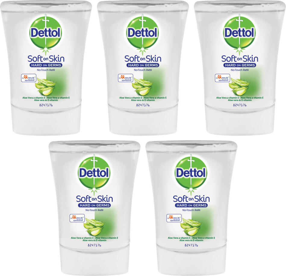 SET 5x Náplň do dávkovače mýdla DETTOL Aloe Vera 250ml