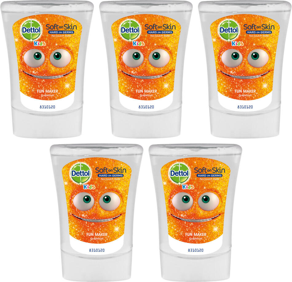 SET 5x Náplň do dávkovače mýdla Dettol Kids bavič 250 ml