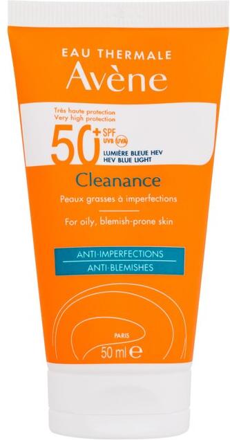 Opalovací přípravek na obličej Avene Cleanance Anti-Blemishes, 50 ml (SPF50+)