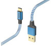 Hama kabel Reflective USB-C 2.0 typ A-C 1,5 m, modrý