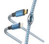Hama MFi USB-C Lightning kabel Reflective pro Apple, 1,5 m, modrý