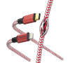 Hama MFi USB-C Lightning kabel Reflective pro Apple, 1,5 m, červený