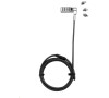 DICOTA Universal Security Cable Lock, 3 Exchangeable heads fits all slots, combination (D31713)