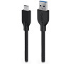 GENIUS nabjec kabel ACC-A2CC-3A, 150cm, USB-A na USB-C, 3A, QC3.0, opleten, ern (32590007401)