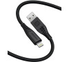 DATOVÝ KABEL SWISSTEN SOFT SILICONE USB / LIGHTNING 1,5 M 30W ČERNÝ