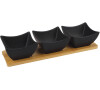 Servírovací misky s tácem BLACK set Orion