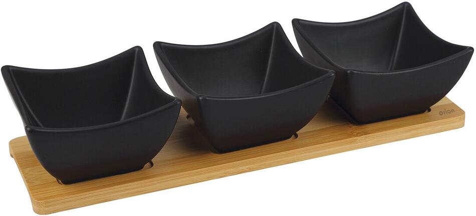 Servírovací misky s tácem BLACK set Orion