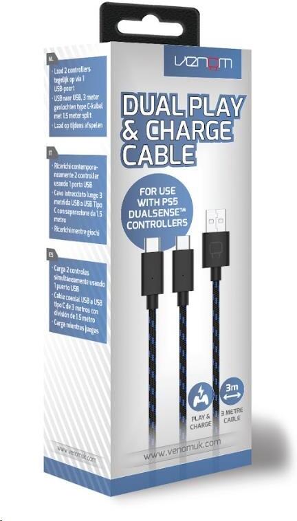 VENOM VS5002 Dual Play & Charge 3 meter Type-C cable