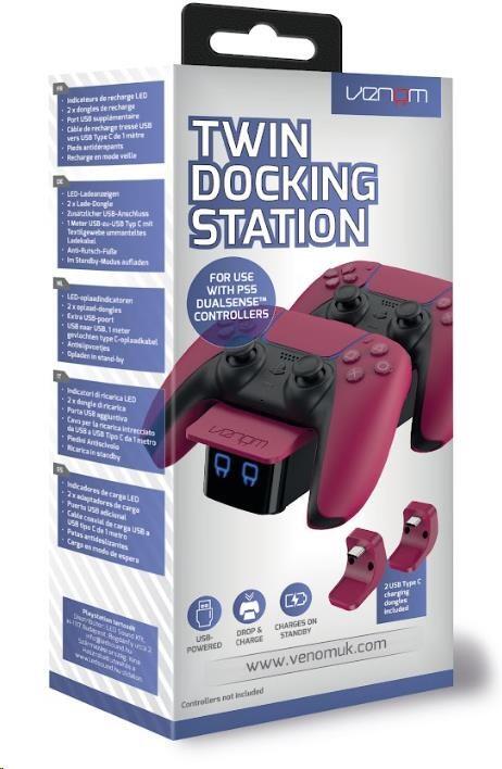 VENOM VS5010 Red PS5 Twin Docking Station