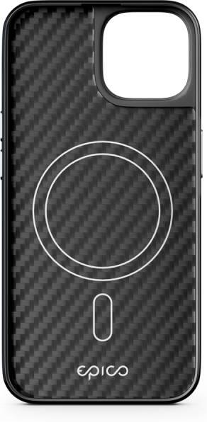 Epico Hybrid Carbon Mag+ Case iPhone 15 - černá