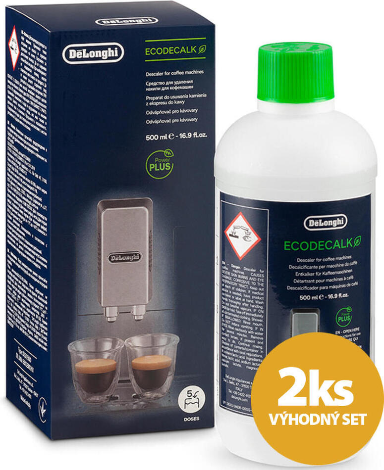 SET Odvápňovač DeLonghi EcoDecalk DLSC500, 2ks