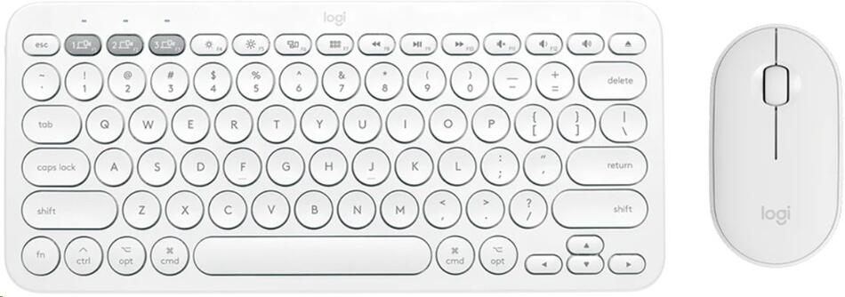 Logitech Pebble 2 Combo - TONAL WHITE - US INT'L - 2.4GHZ/BT - INTNL-973 - UNIVERSAL (920-012240)