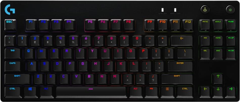 Logitech G PRO X TKL LIGHTSPEED Gaming Keyboard - BLACK - US INT'L - 2.4GHZ/BT - TACTILE (920-012136)