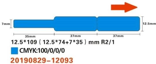 Niimbot štítky na kabely RXL 12,5x109mm 65ks Blue pro D11 a D110 (A2K18638501)