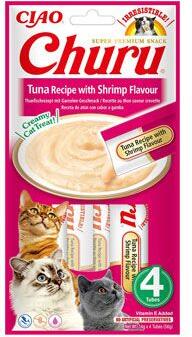 Churu Cat Tuna Recipe with Shrimp Flavour 4x14g