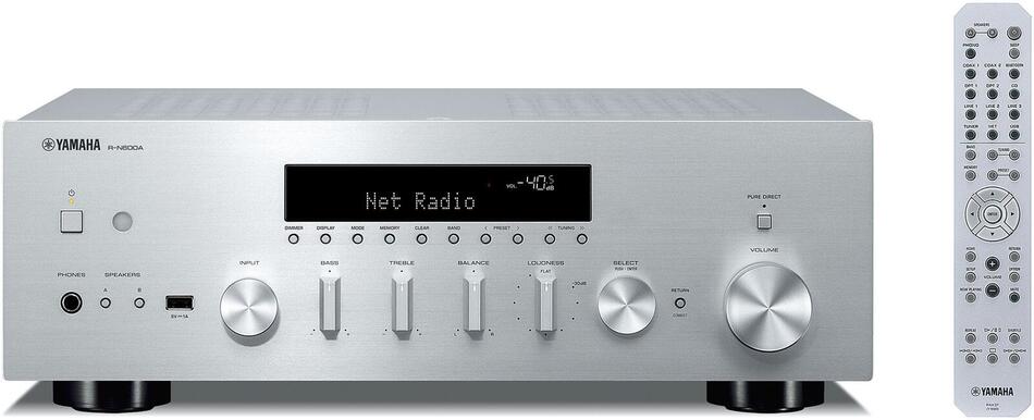 AV receiver Yamaha R-N600A, stříbrný