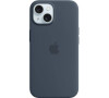 Apple iPhone 15 Silicone Case with MS - Storm Blue (MT0N3ZM/A)
