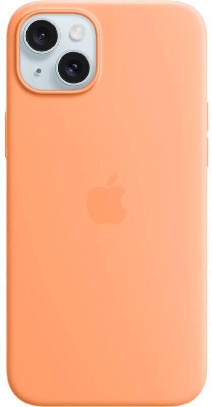 Apple iPhone 15+ Silicone Case with MS - Orange Sorbet (MT173ZM/A)
