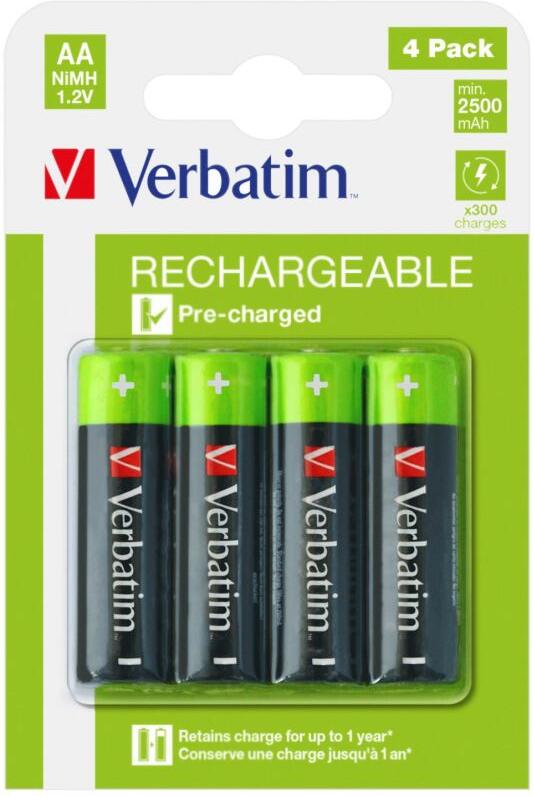 Dobíjecí AA/HR6/ baterie 4ks/pack Verbatim (49517)