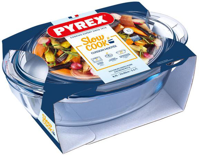PEKÁČ OVÁLNÝ S VÍKEM Pyrex 4,1 L, SKLO