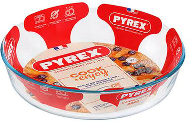 Skleněná zapékací forma na koláč a dort Pyrex ?26cm