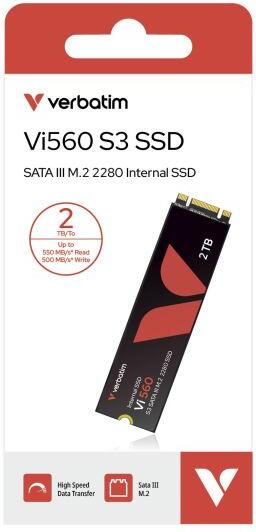 Verbatim SSD 2TB M.2 2280 SATA III Vi560 S3 interní disk, Solid State Drive (49365)