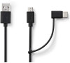 Kabel 2 v 1 NEDIS CCGB60610BK10