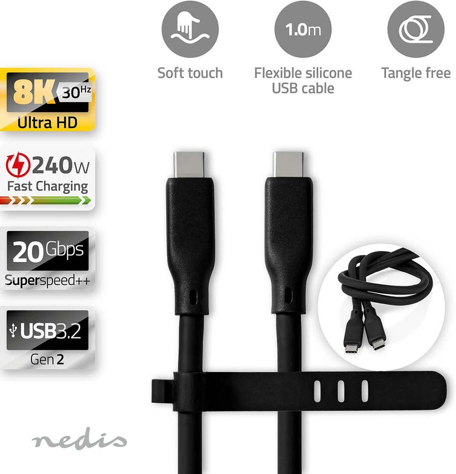 USB kabel NEDIS CCGB64810BK10