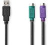Kabel 2 v 1 NEDIS CCGB60830BK03