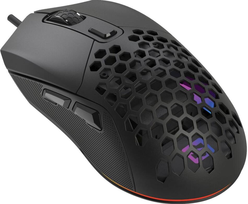 Sandberg FlexCover 6D Gamer Mouse, herní myš, 12800dpi, LED podsvícení, černá (640-28)