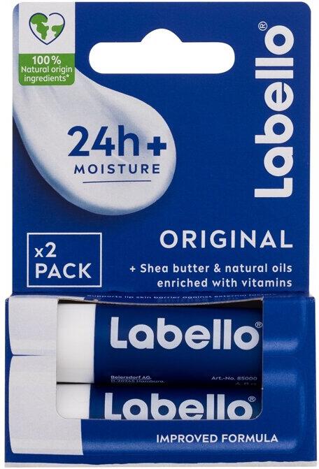 Balzám na rty Labello Original 24h Moisture Lip Balm, 2x4,8 ml (Duo)