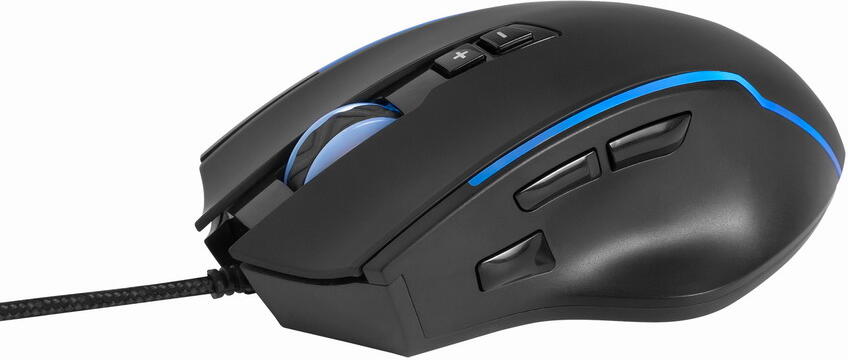 Myš GEMBIRD RAGNAR RX300, podsvícená, 8 tlačítek, černá, 12 000DPI, USB