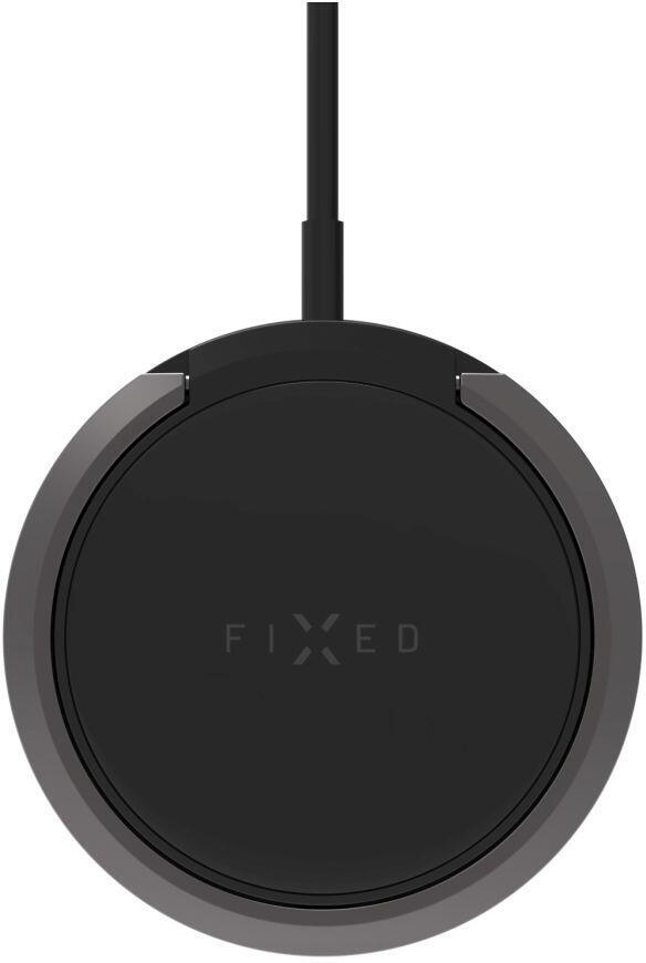 Bezdrátová nabíječka FIXED MagPad s podporou uchycení MagSafe a stojánkem, 15W, černá