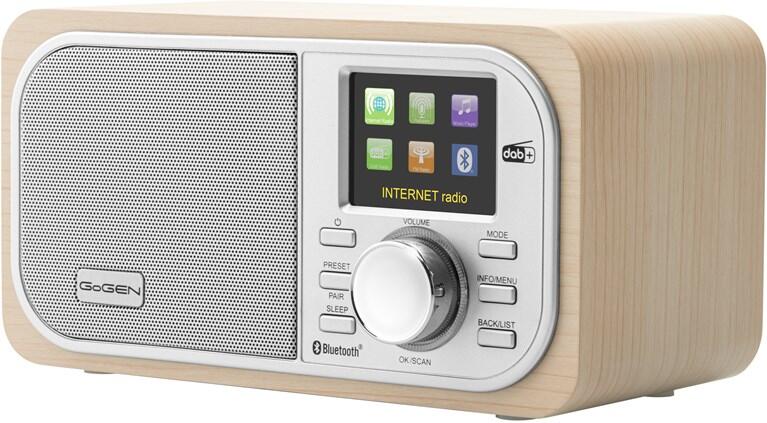 Internetové rádio s DAB+ GoGEN IR 237 BTDAB, hnědá/stříbrná