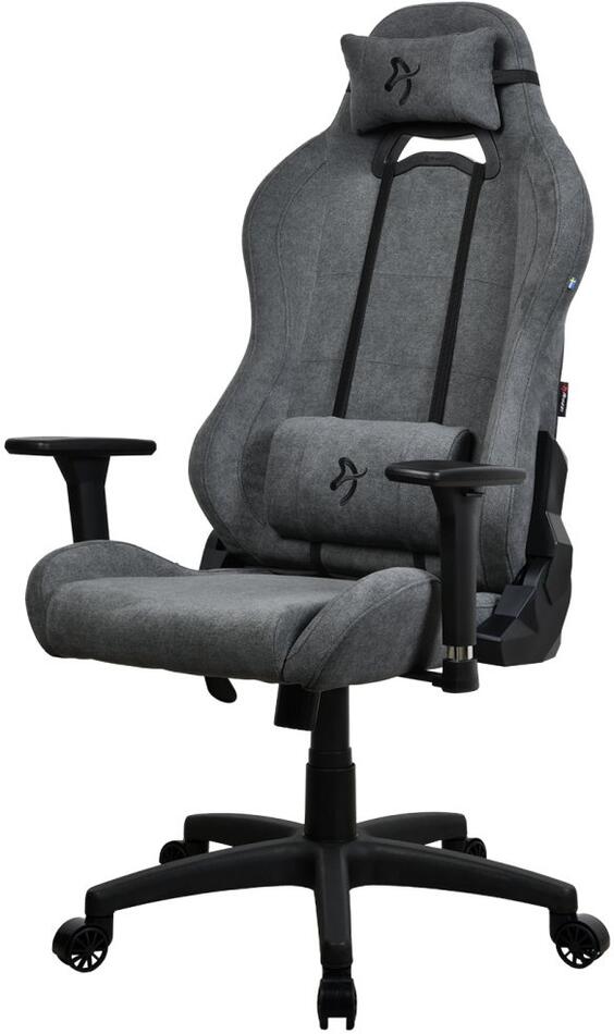 AROZZI herní židle TORRETTA Soft Fabric v2/ látkový povrch/ šedá popelavá (TORRETTA-SFB-ASH2)