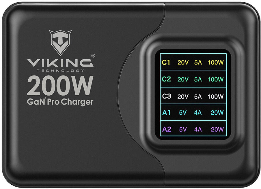Viking nabíječka USB GaN 200W PD Pro (VCH200PD)