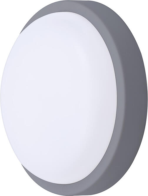 Solight LED venkovní osvětlení kulaté, 20W, 1500lm, 4000K, IP54, 20cm, šedá barva