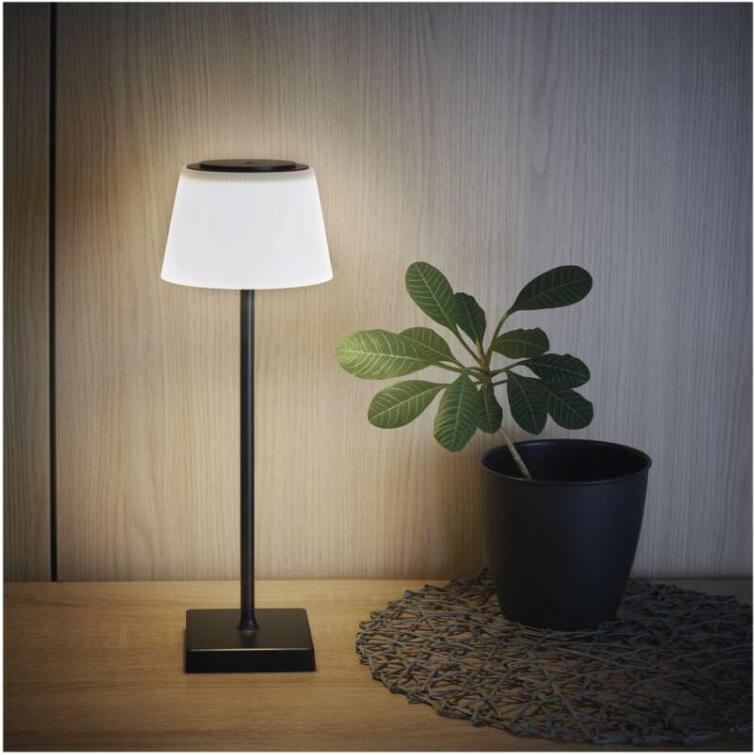 Emos LED stolní lampa KATIE, nabíjecí, černá (Z7630B)
