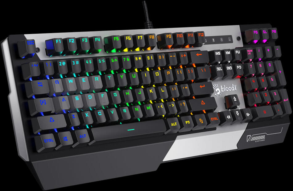 A4tech Bloody LIGHT STRIKE B865N mechanická RNBW herní klávesnice, RGB podsvícení, USB, CZ