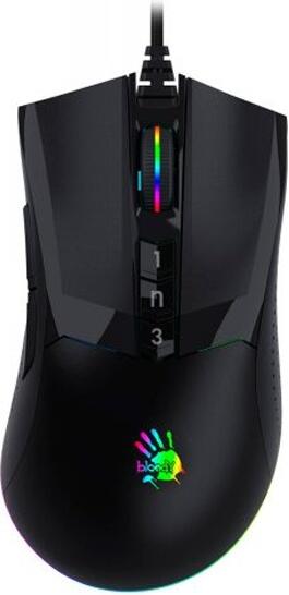 A4tech BLOODY W90 Pro Activated, RGB podsvícená herní myš, 16000 DPI, černá, USB