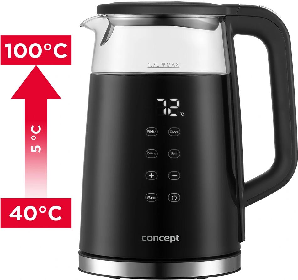 Concept Rychlovarná konvice s regulací teploty 1,7 RK4100