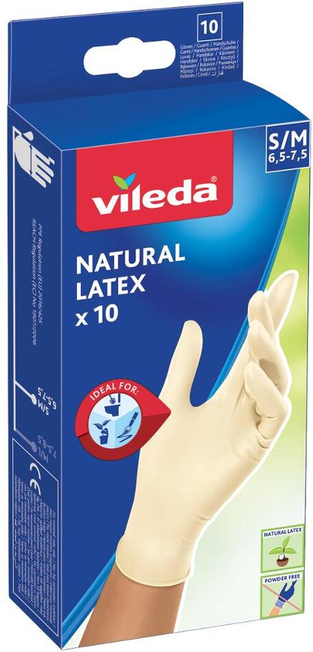 Rukavice Vileda Natural latex velikost S/M