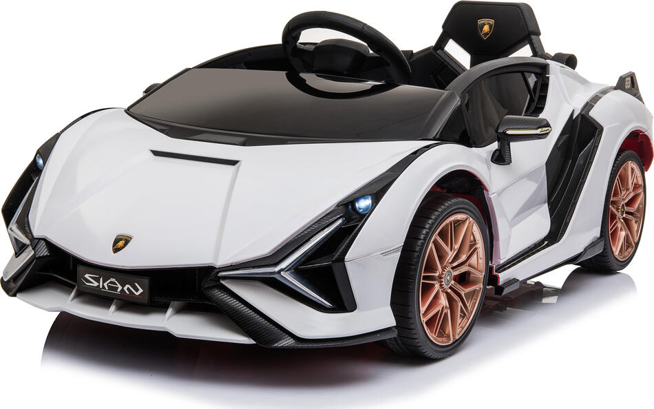 Dětské elektrické auto Lamborghini Sian bílá/white ELJET