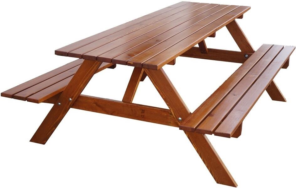 Dřevěný zahradní set ROJA PIKNIK 220 cm, lakovaný