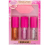 Olej na rty Makeup Revolution London Kiss & Go Lip Oil Set, 4,5 ml