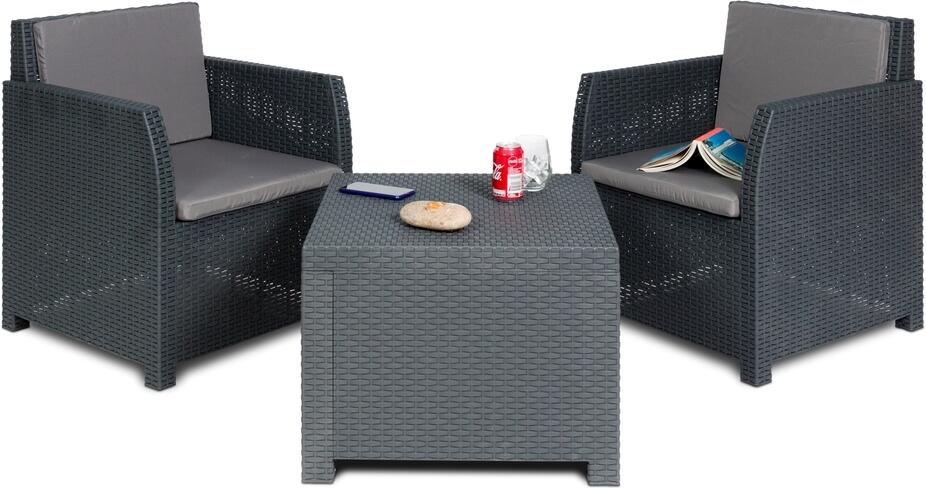 TOOMAX DIANA 2 SEATER zahradní plastový set - grafit