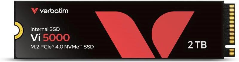 VERBATIM SSD Vi5000 Internal PCIe NVMe M.2 SSD 2TB , W 4300/ R 5000 MB/s (31827)