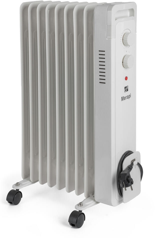Olejový radiátor G21 Merapi bílý, 9 žeber, 2000 W