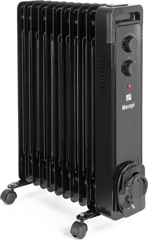 Olejový radiátor G21 Merapi černý, 11 žeber, 2500 W
