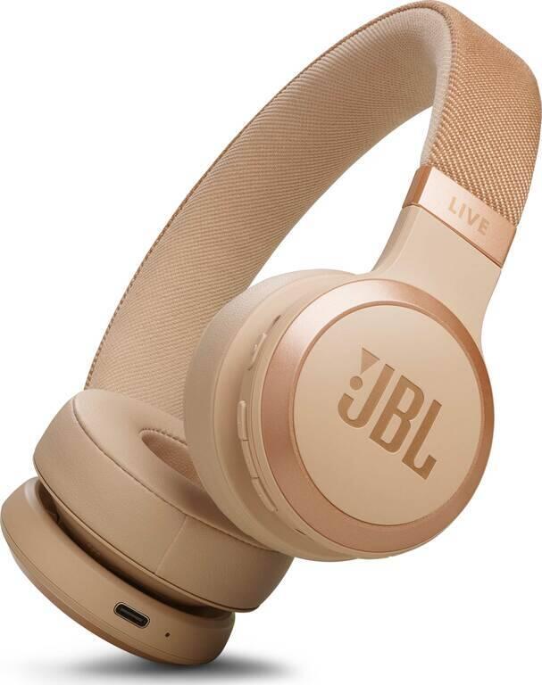 Bezdrátová sluchátka JBL Live 670NC, béžová